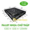 Pallet Nhựa Chữ Thập 1000x1200x125mm