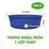 Thùng nhựa tròn 1 lớp Thấp - 1200L