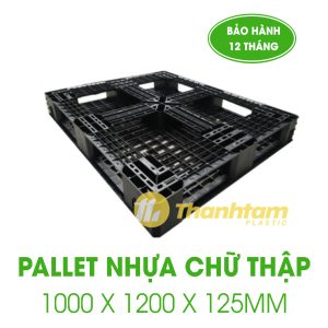 Pallet Nhựa Chữ Thập 1000x1200x125mm