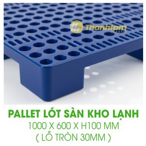 Pallet lót sàn kho lạnh có chân
