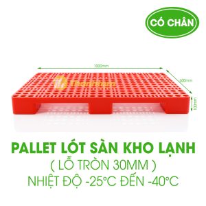 Pallet lót sàn kho lạnh - Có Chân
