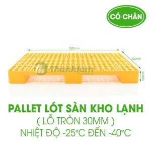 Pallet lót sàn kho lạnh - Có Chân