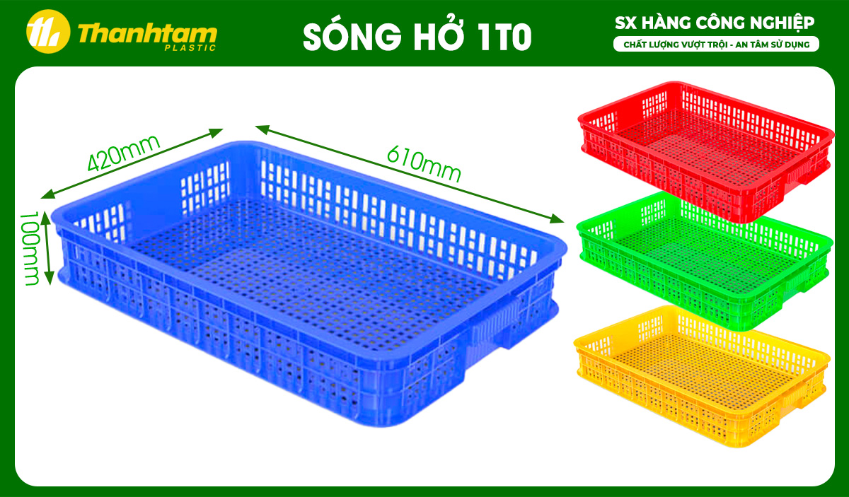 Top 5+ Sọt Nhựa Đựng Trái Cây, Rau Củ Giá Rẻ, Bền Chắc sóng hở 1t0