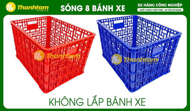 Sóng hở 5T4 Không lắp bánh xe ( Sóng hở 8 Bánh Xe tháo rời ) Sóng hở 8 bánh xe ( Sóng 5T4 Không lắp bánh xe)