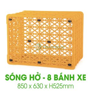 Sóng nhựa Hở 8 Bánh Xe sóng hở 8 bánh xe