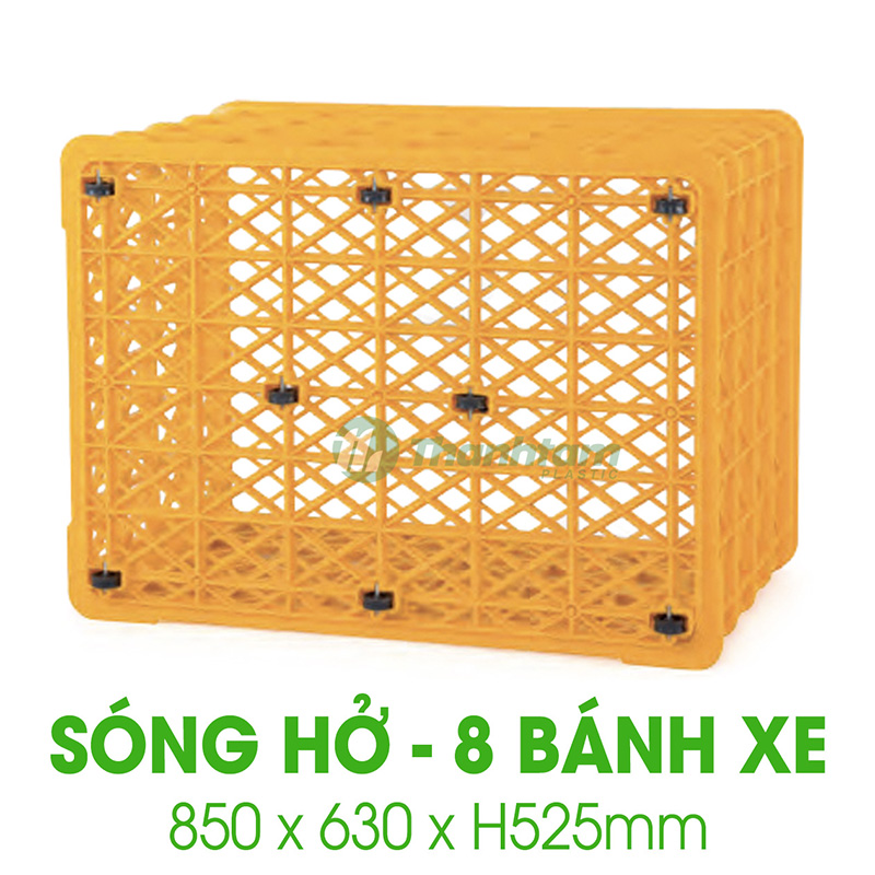 Sóng nhựa Hở 8 Bánh Xe sóng hở 8 bánh xe