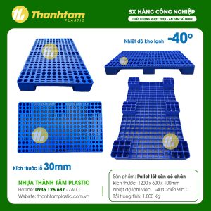 Pallet lót sàn kho lạnh có chân
