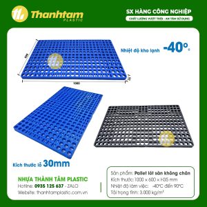 Pallet lót sàn kho lạnh KHÔNG CHÂN