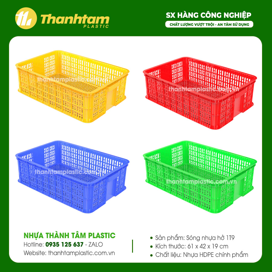 Sản phẩm sóng nhựa hở 1T9 - Nhựa Thành Tâm Plastic