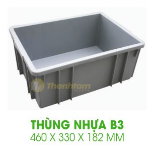 thùng nhựa B3 xám