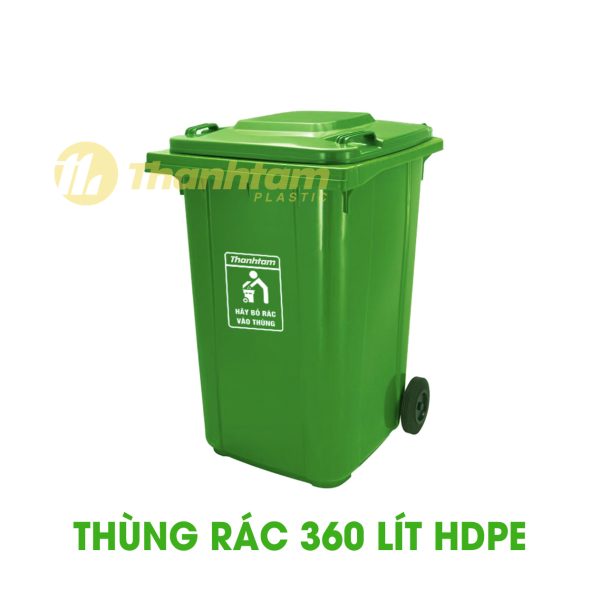 Thùng rác 360 lít HDPE