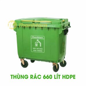 Thùng rác 660 lít HDPE