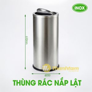 Thùng rác Inox nắp lật