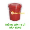 Thùng sơn 12 lít nắp bằng