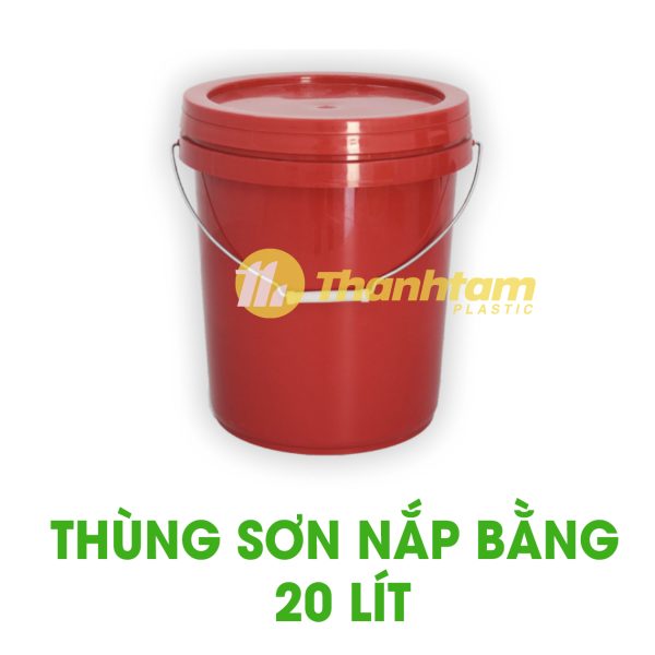 Thùng sơn 20 lít nắp bằng - Ảnh 2