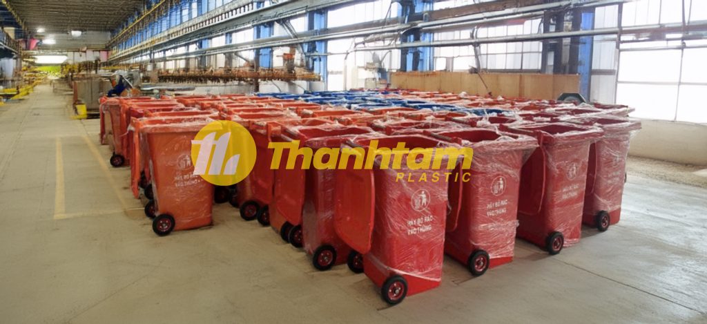 Thùng rác có bánh xe - Kho Hàng Thành Tâm Plastic