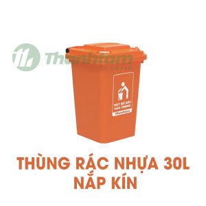 Thùng Rác Nhựa 30L - Màu Cam
