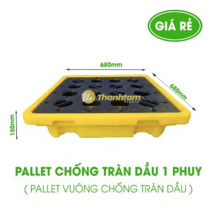 Pallet chống tràn dầu 1 phuy