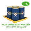 Pallet chống tràn 4 phuy thấp