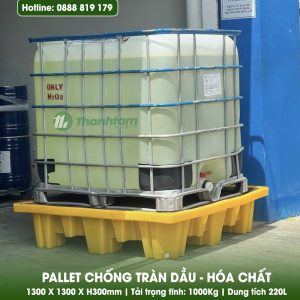 Pallet chống tràn 4 phuy cao