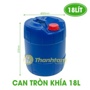 Can nhựa tròn loại 18L, loại có khía