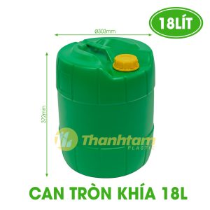 Can nhựa tròn loại 18L, loại có khía