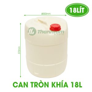 Can nhựa tròn loại 18L, loại có khía