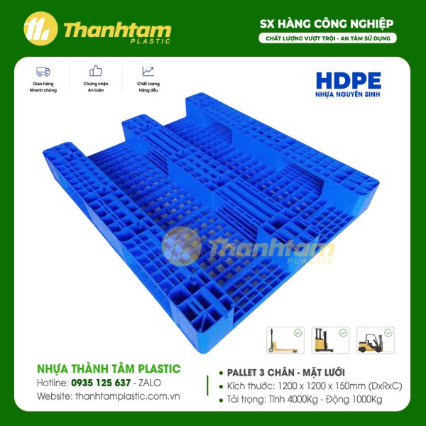 Pallet nhựa công nghiệp siêu chịu lực