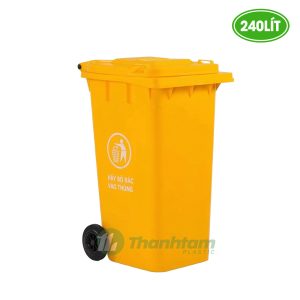 Thùng rác nhựa 240L Vàng