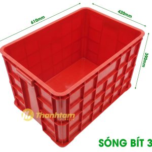 sóng nhựa bít 3t9 đỏ