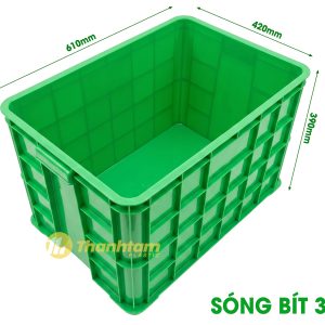 sóng nhựa bít 3t9 - xanh lá