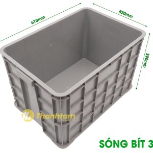 sóng nhựa bít 3t9 xám