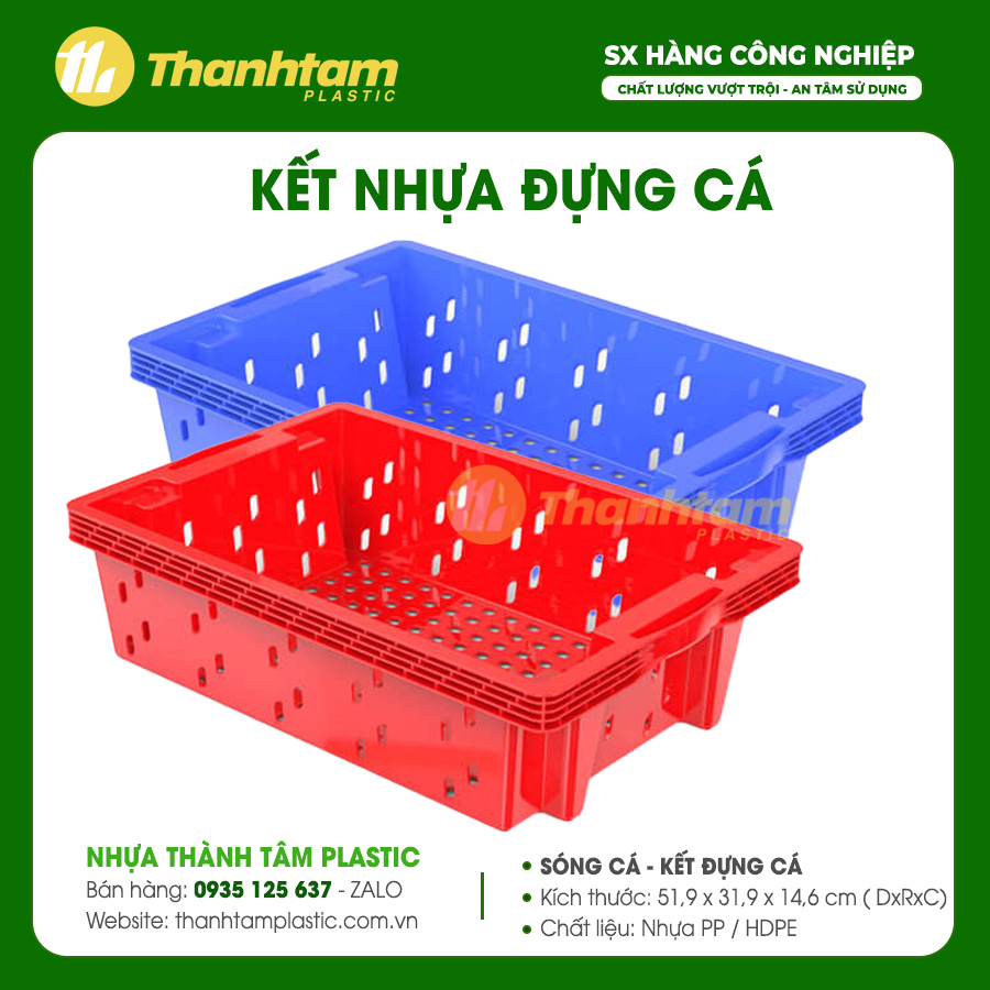 Sóng Cá - Khay đựng Cá Sóng cá – Khay đựng cá, két nhựa đựng cá