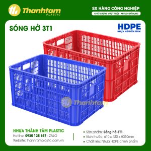 Sóng nhựa hở 3T1 - Sóng hở 3T1 xanh dương dẻo, bền và giá rẻ