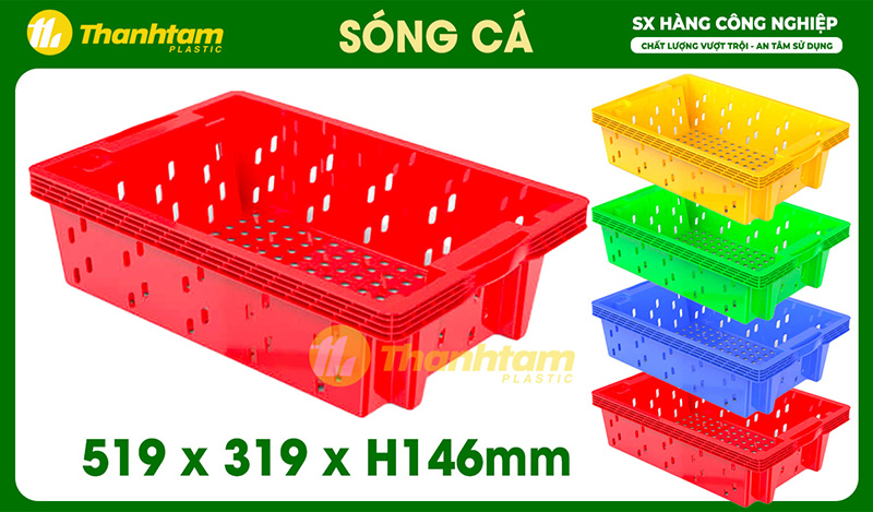 Sóng Cá - Khay đựng Cá Sóng cá – Khay đựng cá, két nhựa đựng cá
