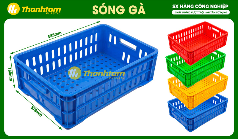Sóng Gà - Đựng Thịt Cấp Đông Kho Lạnh Sóng Gà - Khay nhựa chuyên dụng để đựng thịt gà cấp đông