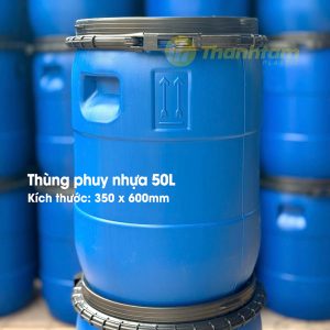 thùng phuy nhựa 50 lít có nắp