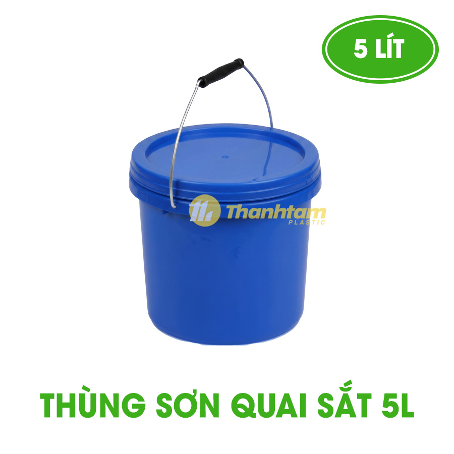 Thùng Sơn 5L Quai Sắt Thùng Sơn Quai Sắt 5 Lít