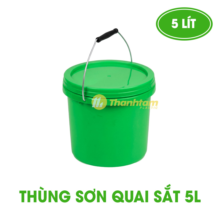 Thùng Sơn 5L Quai Sắt Thùng Sơn Quai Sắt 5 Lít