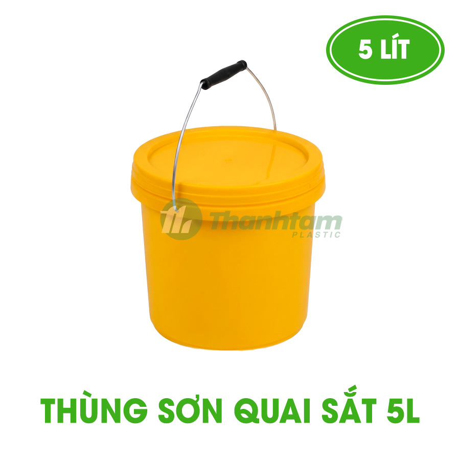 Thùng Sơn 5L Quai Sắt edited thung son 5L vang