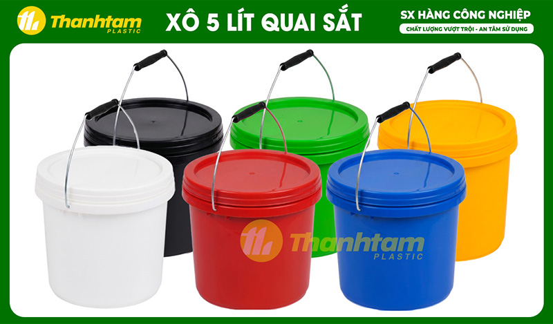 Thùng Sơn 5L Quai Sắt Thùng Sơn Quai Sắt 5 Lít