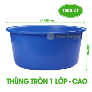 Thùng nhựa tròn 1000L