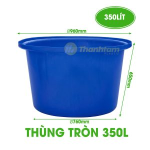 Thùng nhựa tròn 350 lít