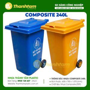 Thùng rác nhựa Composite 240 lít Thùng rác nhựa Composite 240 lít