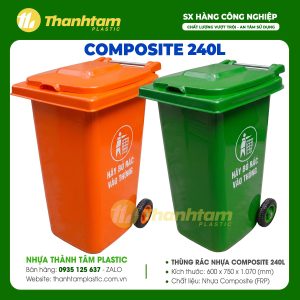 Thùng rác nhựa Composite 240 lít Thùng rác nhựa Composite 240 lít