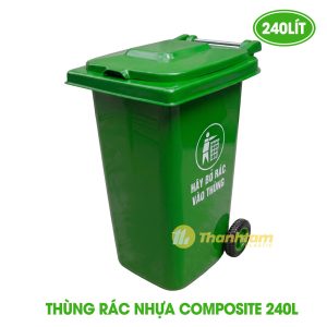Thùng rác nhựa Composite 240 lít